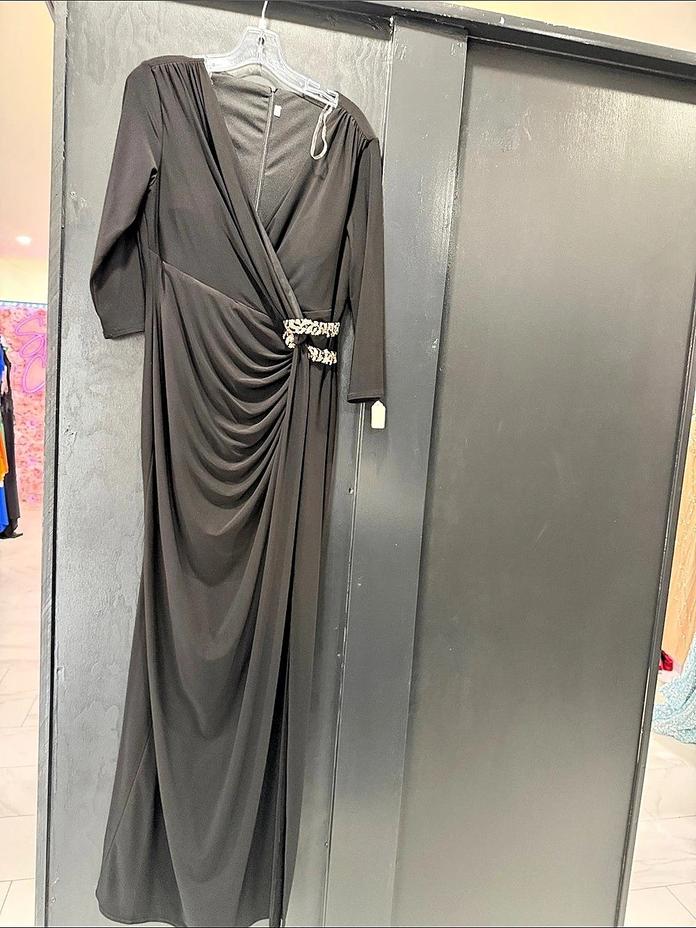 Black Embellished Maxi Dress